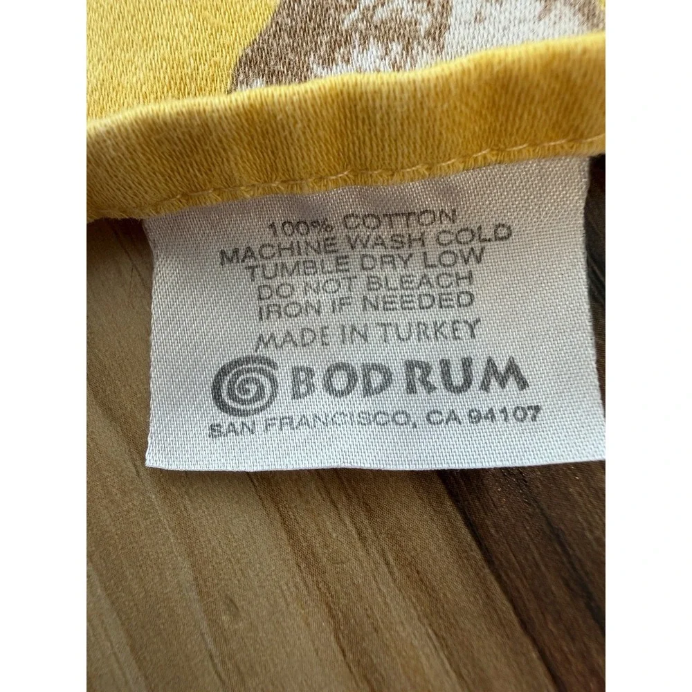 Bodrum Set of 4 Chicken Rooster Placemats Yellow Farmhouse Cotton 18x20